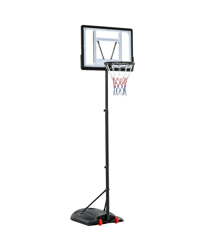 Soozier Portable Basketball Sd & Height Adjustable with Fillable Bottom Base