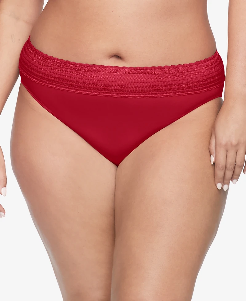 Warners No Pinching Problems Dig-Free Comfort Waist with Lace Microfiber Hi-Cut 5109