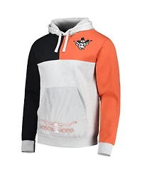 Men's Mitchell & Ness Heather Gray Texas Longhorns Tie-Breaker Pullover Hoodie