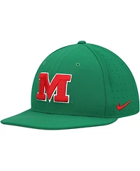 Men's Nike Green Ole Miss Rebels Aero True Baseball Performance Fitted Hat
