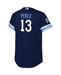 Toddler Boys and Girls Nike Salvador Perez Navy Kansas City Royals City Connect Replica Player Jersey