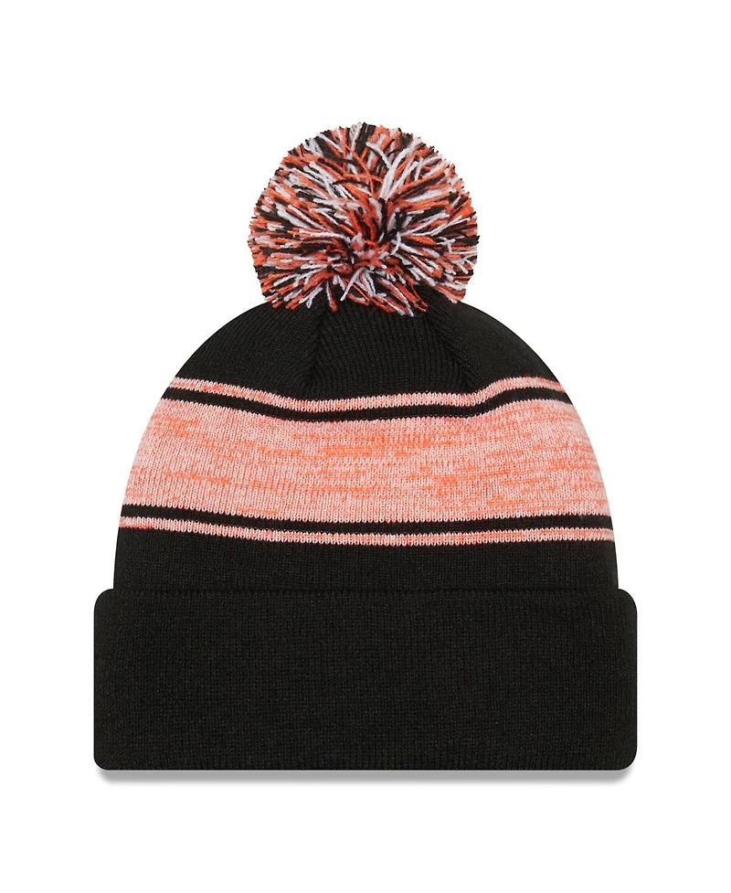 Men's New Era Black San Francisco Giants Chilled Cuffed Knit Hat with Pom