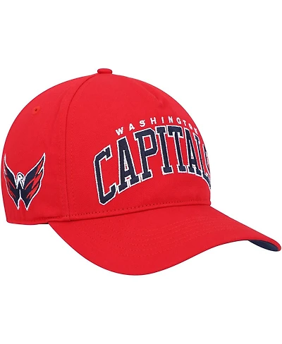 Men's '47 Brand Red Washington Capitals Block Arch Hitch Snapback Hat