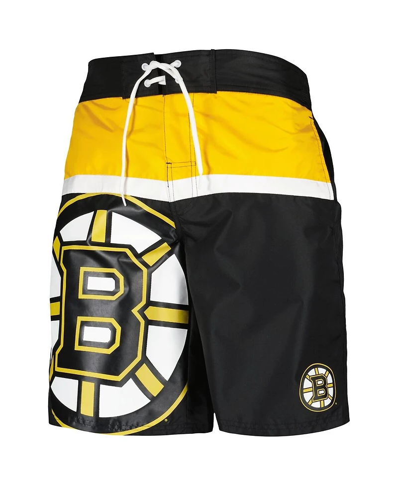 Men's Starter Black Boston Bruins Sea Wind Swim Trunks