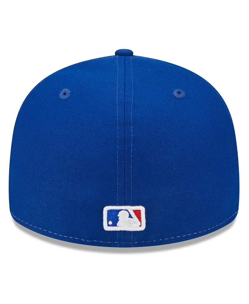 Men's New Era White and Royal Atlanta Braves 2023 City Connect Low Profile 59FIFTY Fitted Hat