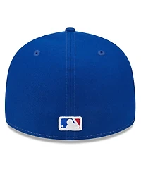 Men's New Era White and Royal Atlanta Braves 2023 City Connect Low Profile 59FIFTY Fitted Hat