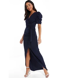 Quiz Women's Puff Sleeve Maxi Dress