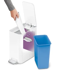 simplehuman 5 Liter Slim Bathroom Trash Can with Liner Pocket