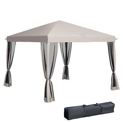 Outsunny 10' x 10' Pop Up Canopy with 4 Removable Sidewalls