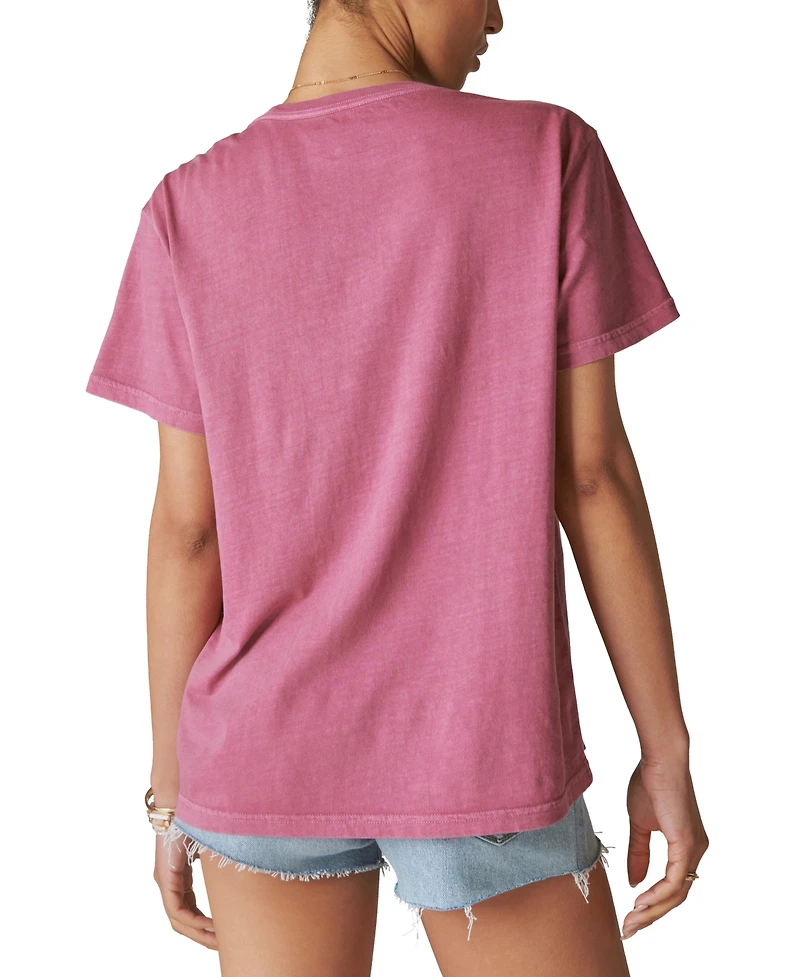 Lucky Brand Women's Butterfly Garden Boyfriend T-Shirt