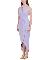 julia jordan Knot-Neck Tulip-Hem Midi Dress