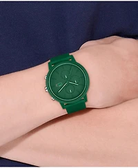 Lacoste Men's L 12.12. Chrono Green Silicone Strap Watch 43mm