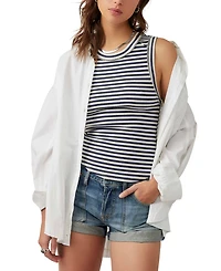 Free People Women's Kate Striped Sleeveless Tee