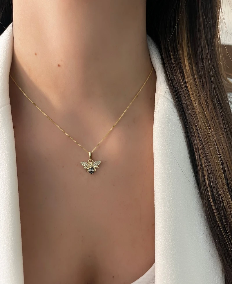 Le Vian Nude Diamond (1/5 ct. t.w.) & Blackberry Diamond (1/10 ct. t.w.) 18" Pendant Necklace in 14k Gold