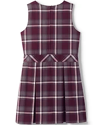 Lands' End School Uniform Girls Plaid Jumper Top of Knee