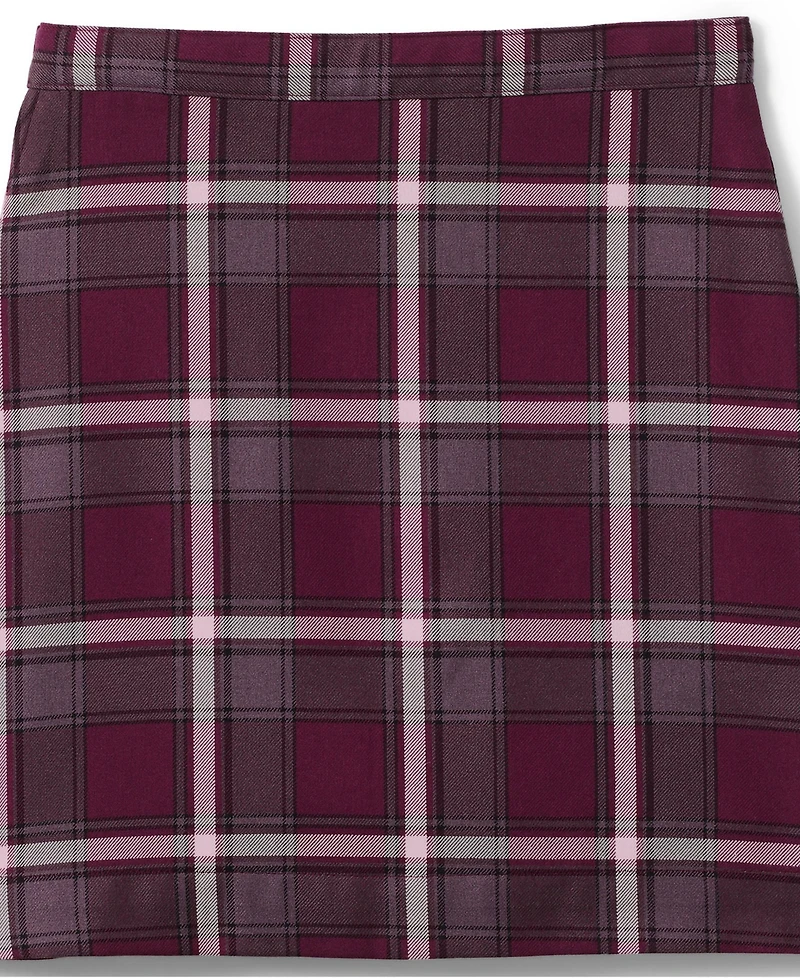 Lands' End Girls School Uniform Plaid A-line Skirt Below the Knee