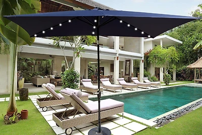 Streamdale 10ft Patio Solar Led Umbrella w/ Crank
