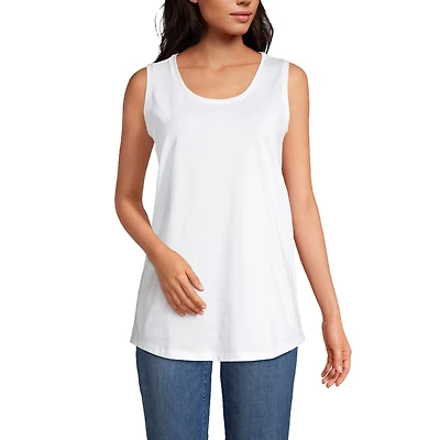Lands' End Women's Tall Supima Cotton Tunic Tank Top
