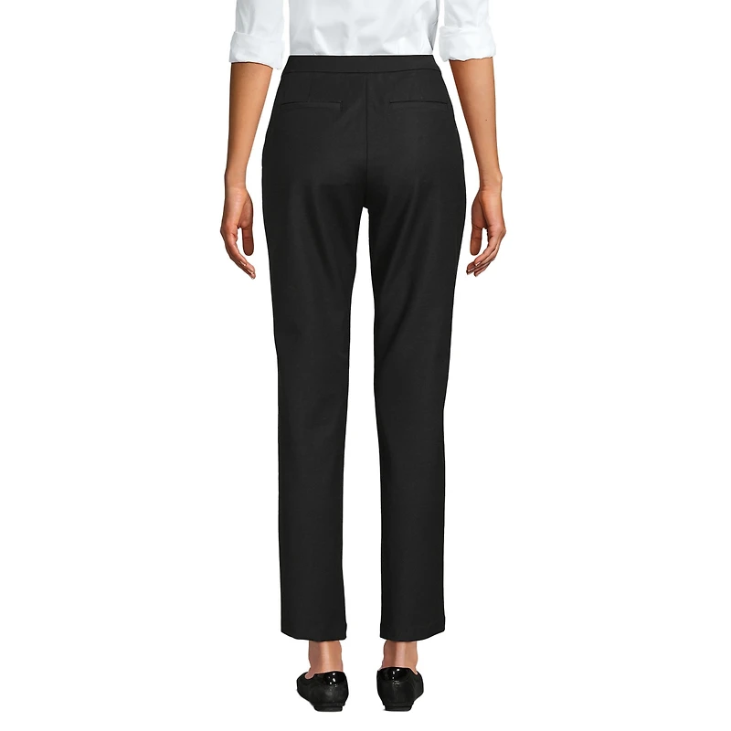 Lands' End Petite High Rise Bi Stretch Pintuck Pencil Ankle Pants