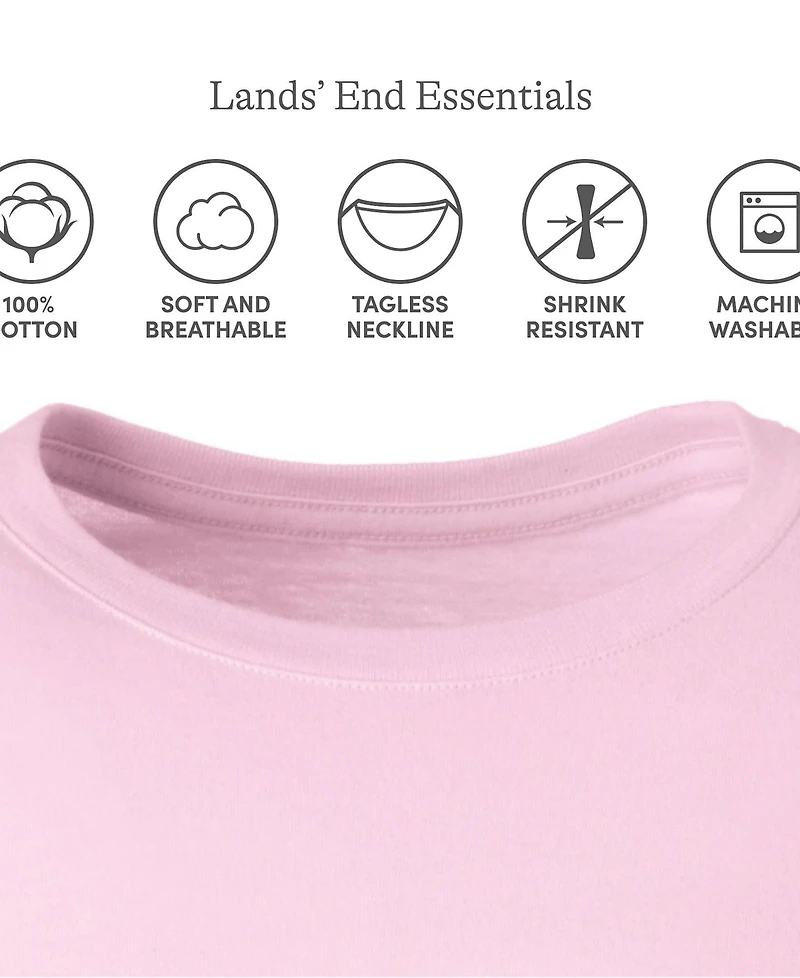 Lands' End Women's Short Sleeve Feminine Fit Essential T-shirt