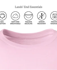 Lands' End Women's Short Sleeve Feminine Fit Essential T-shirt