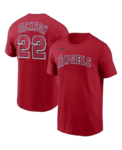 Men's Nike Bo Jackson Red California Angels Cooperstown Collection Name and Number T-shirt