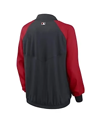 Women's Nike Navy Washington Nationals Authentic Collection Team Raglan Performance Full-Zip Jacket