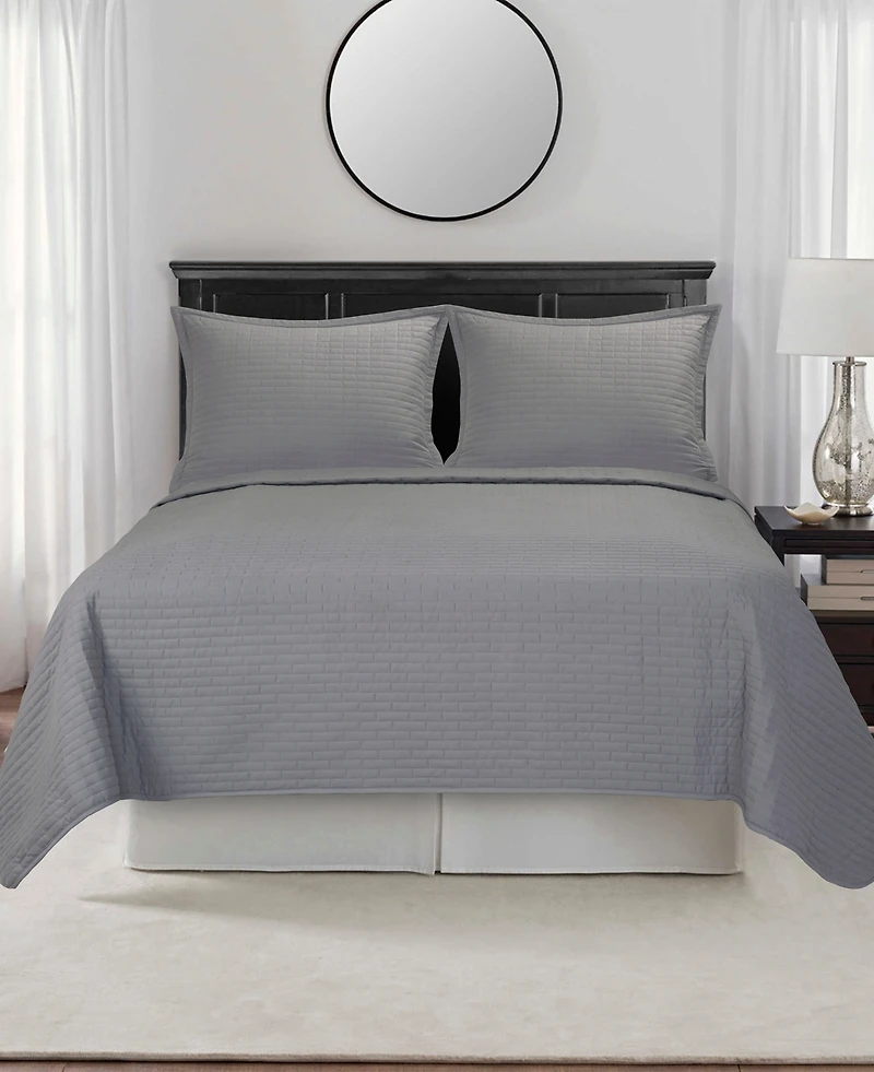 Closeout! Videri Home Brick Quilted Coverlet, Full/Queen