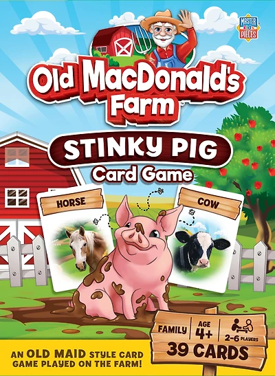 Masterpieces Old MacDonald's Farm - Stinky Pig Card Game for Kids