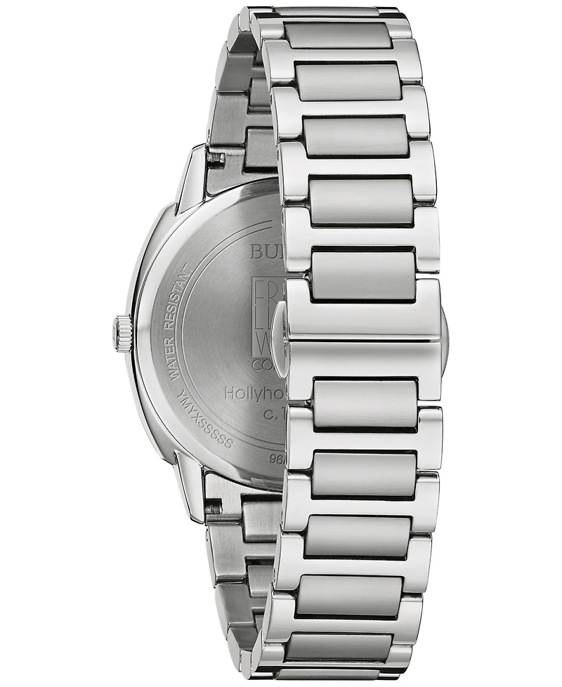 Bulova Men's Frank Lloyd Wright Hollyhock House Stainless Steel Bracelet Watch 39mm