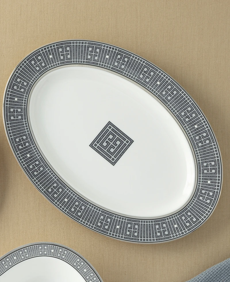 Noritake Infinity Graphite Oval Platter, 14"