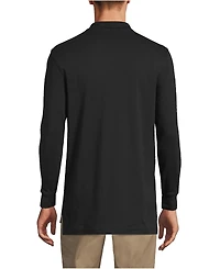 Lands' End Men's School Uniform Long Sleeve Interlock Polo Shirt