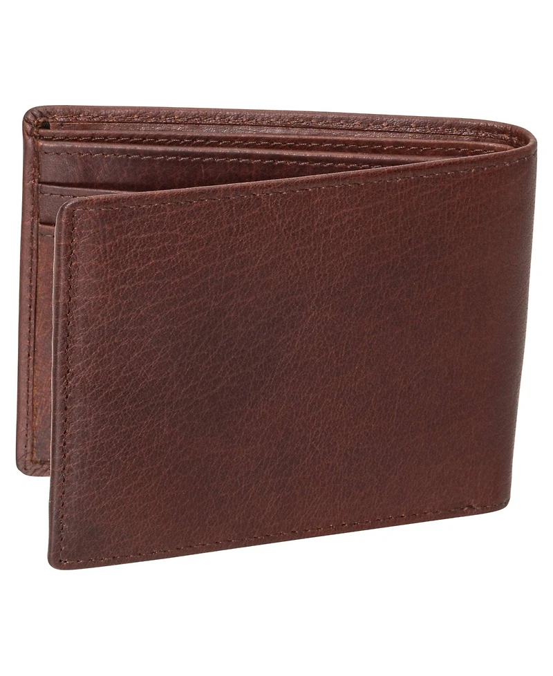 Mancini Men's Buffalo Rfid Secure Billfold Wallet