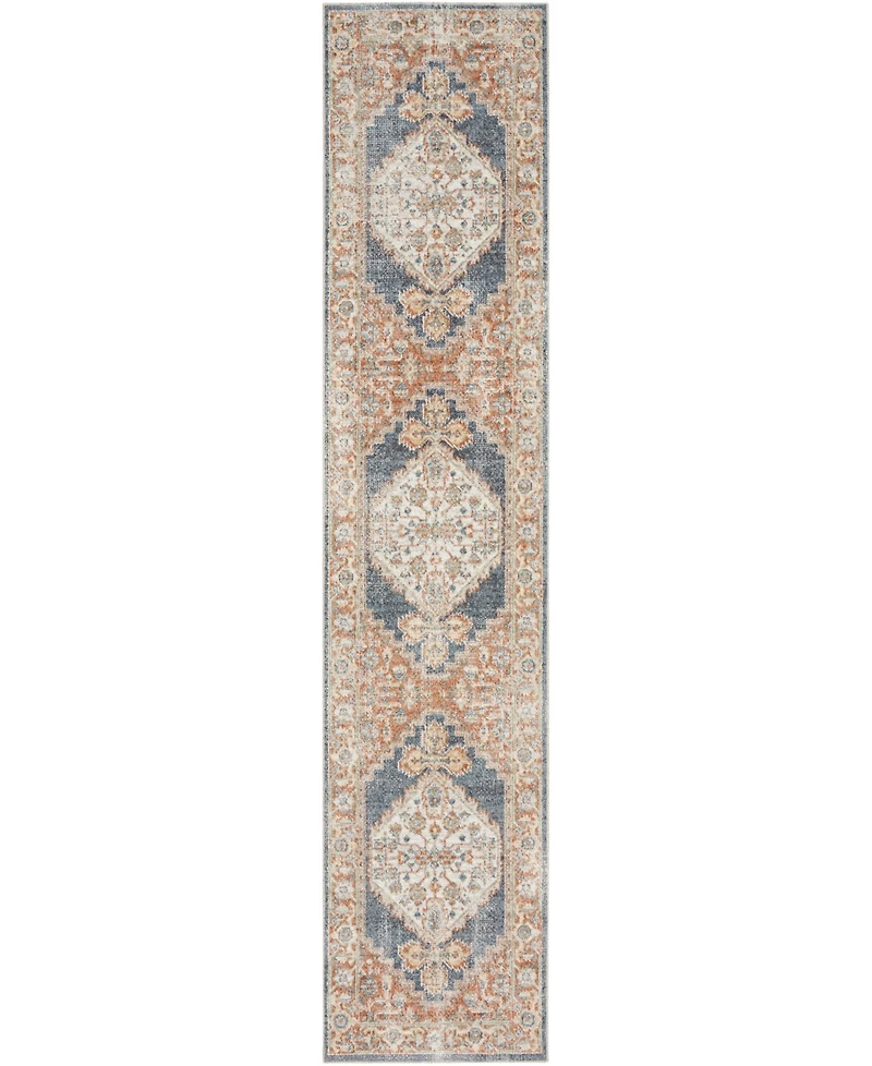 Nourison Home Astra Machine Washable ASW11 2'2" x 8' Runner Area Rug