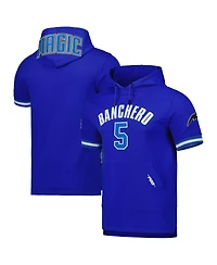 Men's Pro Standard Paolo Banchero Royal Orlando Magic Name and Number Short Sleeve Pullover Hoodie