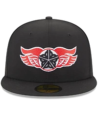 Men's New Era Black Rochester Red Wings Authentic Collection Alternate Logo 59FIFTY Fitted Hat