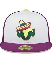 Men's New Era White Cedar Rapids Kernels Copa De La Diversion 59FIFTY Fitted Hat
