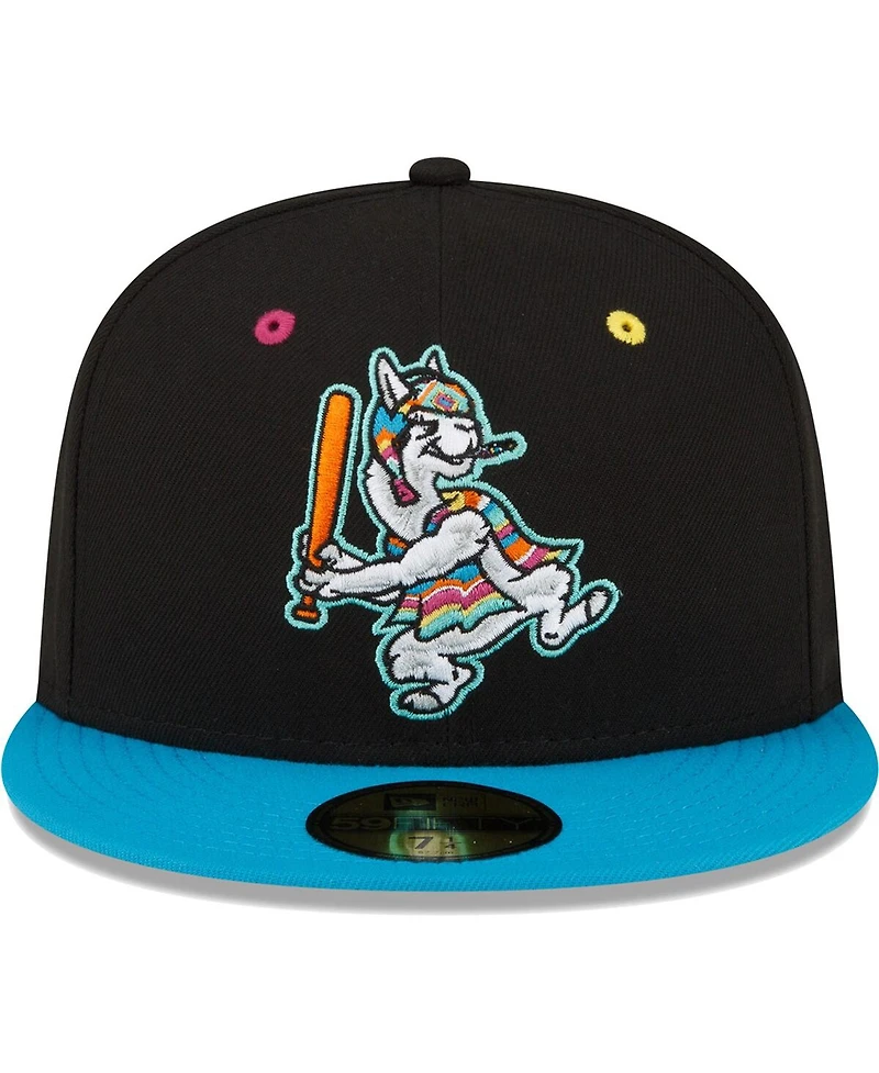 Men's New Era Black Hickory Crawdads Copa De La Diversion 59FIFTY Fitted Hat