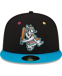 Men's New Era Black Hickory Crawdads Copa De La Diversion 59FIFTY Fitted Hat