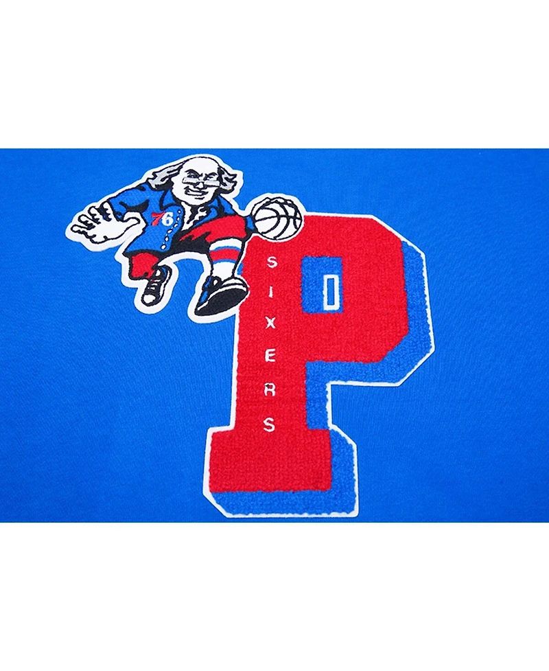 Women's Pro Standard Royal Philadelphia 76ers Mash Up Pullover Sweatshirt