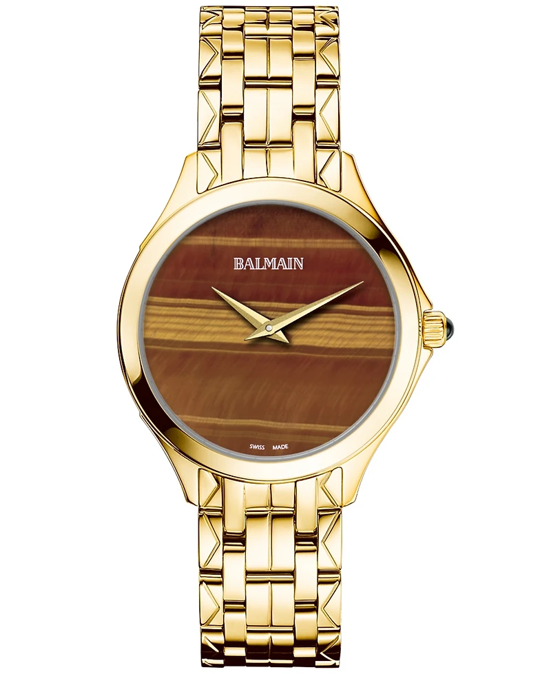 Balmain Women's Swiss Flamea Gold Pvd Stainless steel Bracelet Watch 34mm