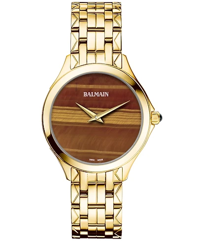 Balmain Women's Swiss Flamea Gold Pvd Stainless steel Bracelet Watch 34mm