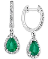 Effy Collection Emerald Diamond Pendant Necklace Drop Earrings Collection Also Available In 14k Gold White Gold Sterling Silver Created For Macys