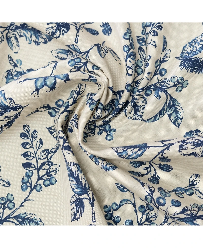 Ricardo Waverly Gardens Tailored Curtain Panel Pair with tiebacks 84"W x 72"L