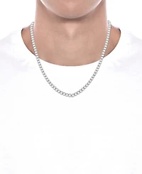 Men's Diamond 22" Link Necklace (10 ct. t.w.) in 10k White Gold