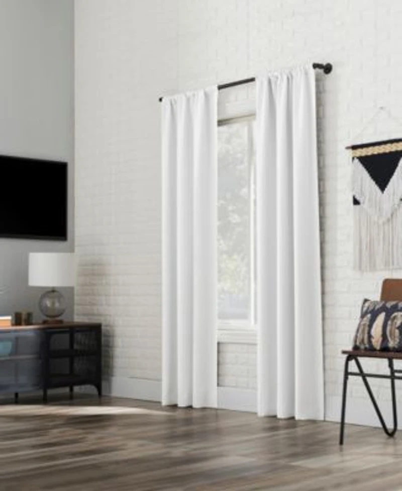 Sun Zero Bergen Theater Grade Extreme 100 Blackout Rod Pocket Single Curtain Panel Collection