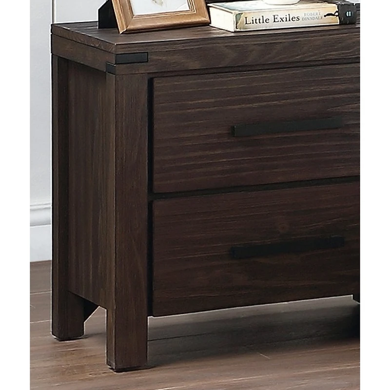 Streamdale Furniture Bedroom Furniture Simple Nightstand Drawers Bedside Table Solidwood