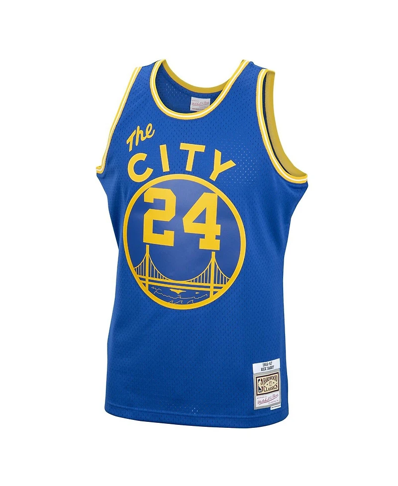 Men's Mitchell & Ness Rick Barry Royal Golden State Warriors 1966-67 Hardwood Classics Swingman Jersey