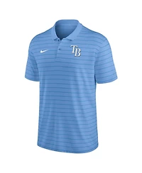 Men's Nike Light Blue Tampa Bay Rays Authentic Collection Victory Striped Performance Polo Shirt