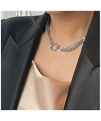 Platinum Plated Brass - Niki Necklace 17" For Women
